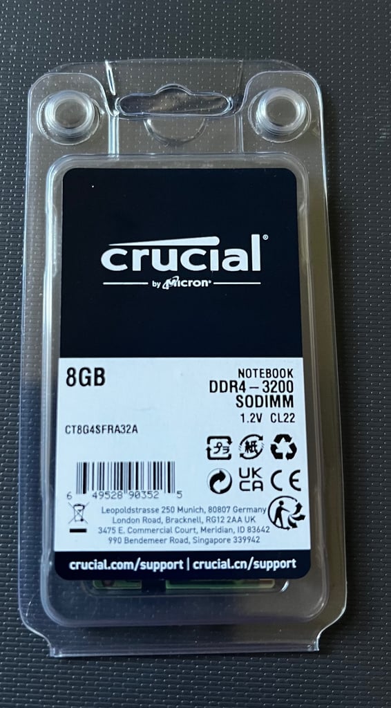 image for Brand New - Crucial 8GB DDR4 SODIMM