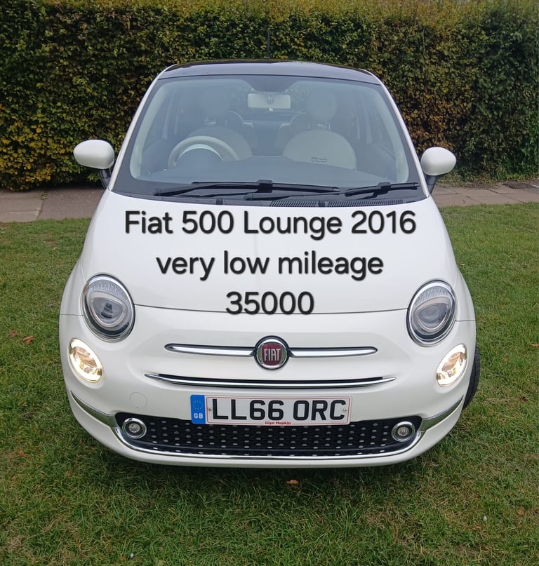 image for Fiat, 500, Lounge low mileage 35000 Hatchback, 2016, Manual, 1242 (cc), 3 doors