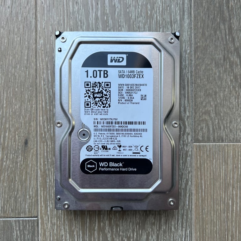 image for 1TB Hard Drive WD Black 3.5” SATA 1000GB