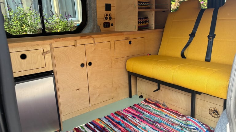 Vauxhall Vivaro Campervan plywood interior sleeps 2, seats 5, 1598 (cc)