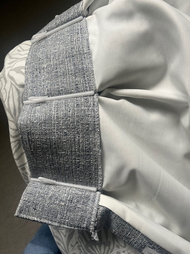 Pair of grey curtains 