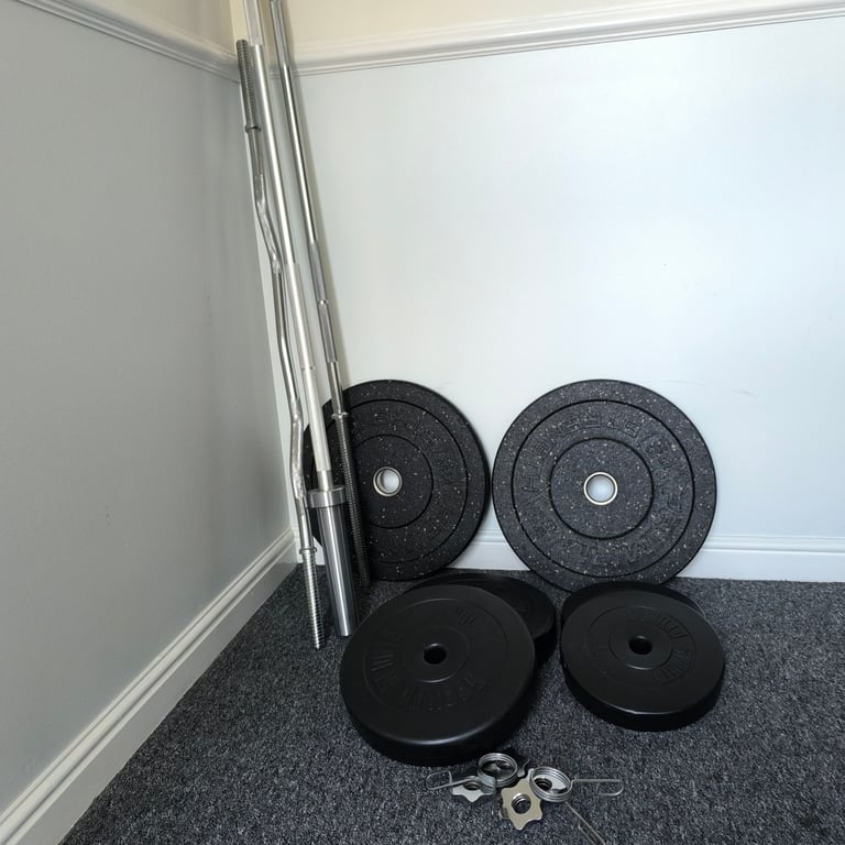 image for Barbell and Plates sets, total weight Approx. 70 kg, perfect for home gym 