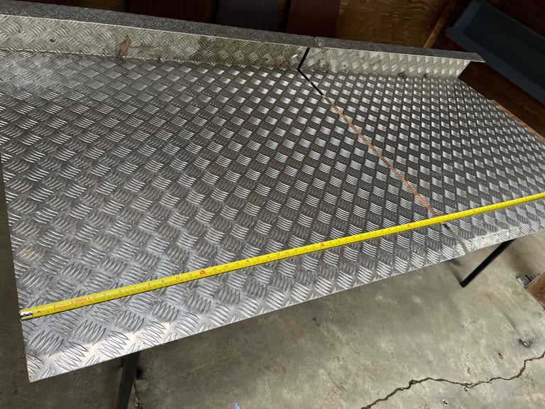 image for Aluminium checker plate 3mm folded 1041mm x 967mm 2 off