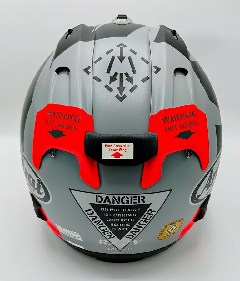 RARE COLLECTORS ITEM #ARAI RX-7 MOTORCYCLE HELMET - MAVERICK VINALES WINTER TEST