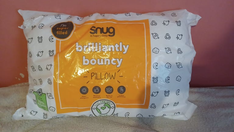 image for 2 Snug Brilliantly Bouncy Pillows - brand new 