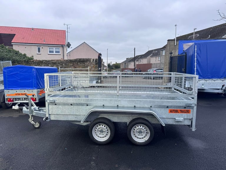 BRAND NEW 10ft X 5ft MASTER TWIN AXLE HEAVY DUTY NIEWIADOW TRAILER 40CM MESH AND LOADING RAMPS