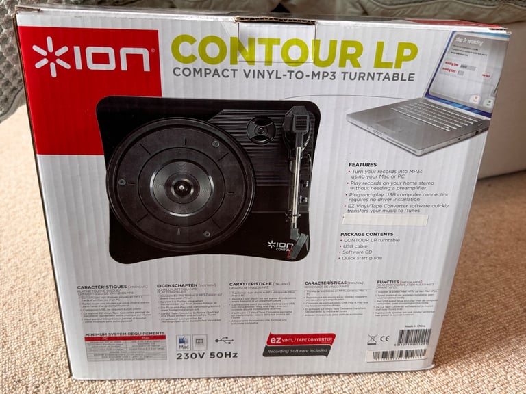 ION Contour LP Vinyl to MP3 Turntable 