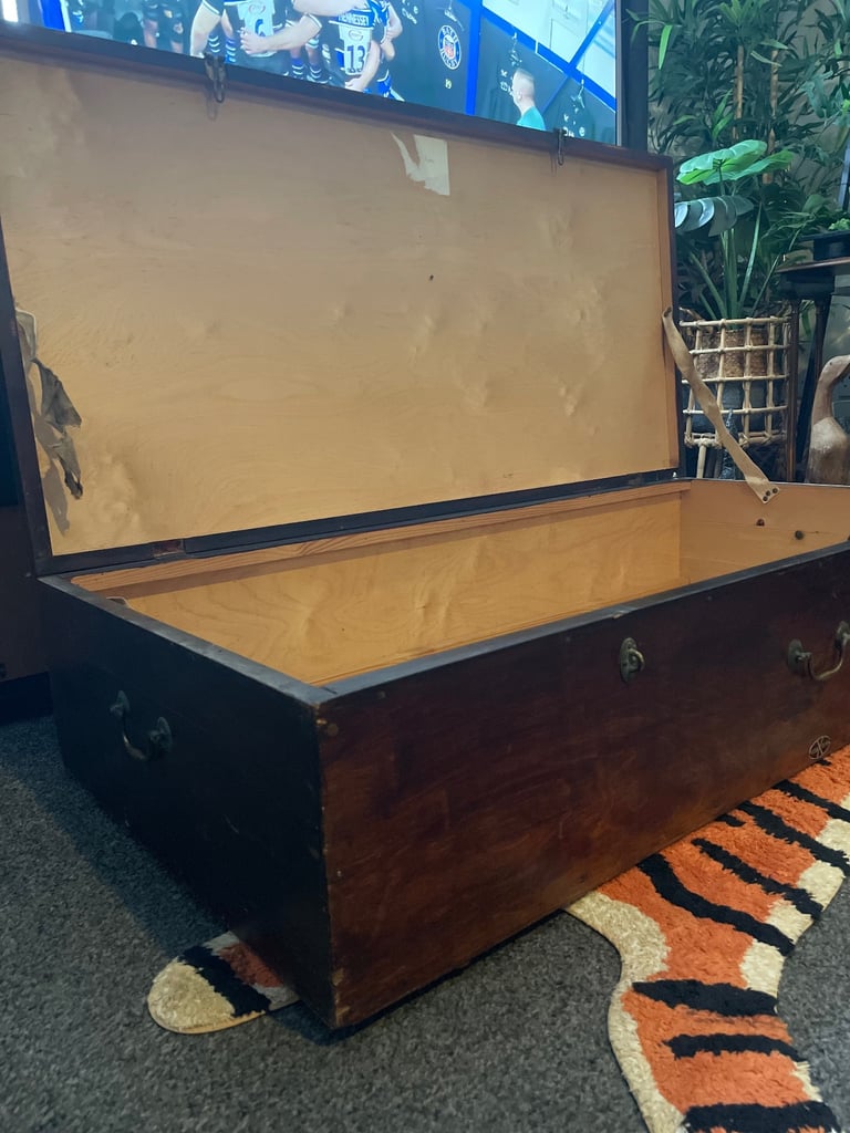 image for Antique 4foot vintage storage chest