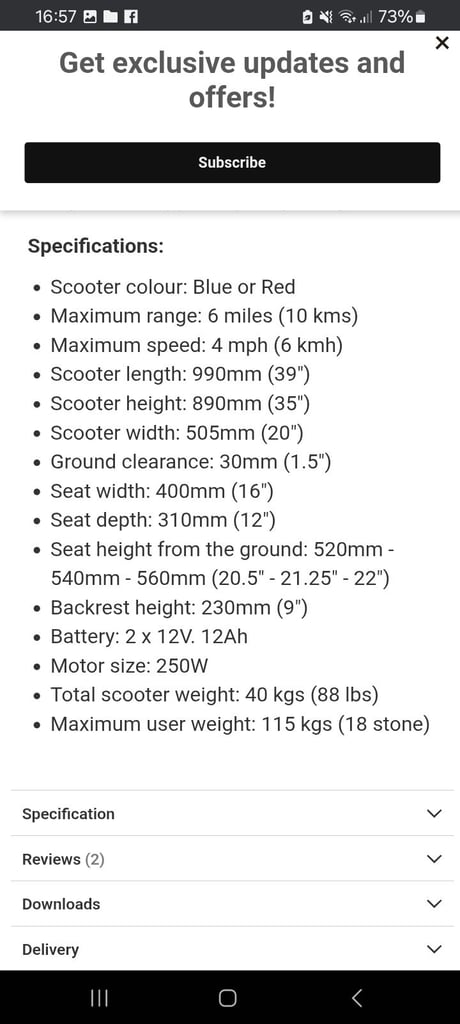 Drive ST1 Mobility Scooter,in Excellent condition little use since new, can deliver if local  £275