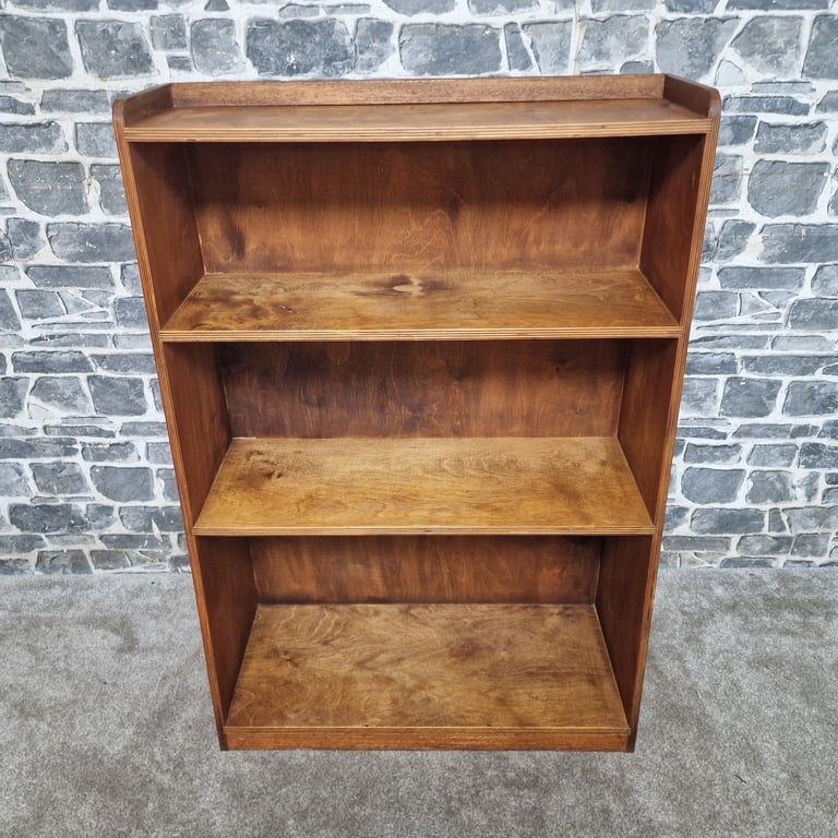 Vintage Solid Wood Bookcase – 3 Shelves