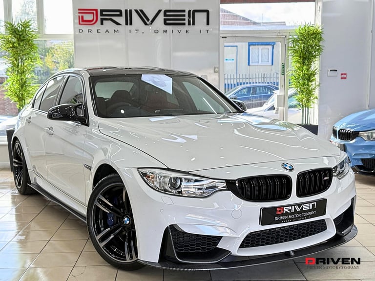 HUGE SPEC! BMW M3 3.0 BiTurbo DCT 4DR SALOON + CARBON + RED LTHR + FREE&nbsp;DELIVERY