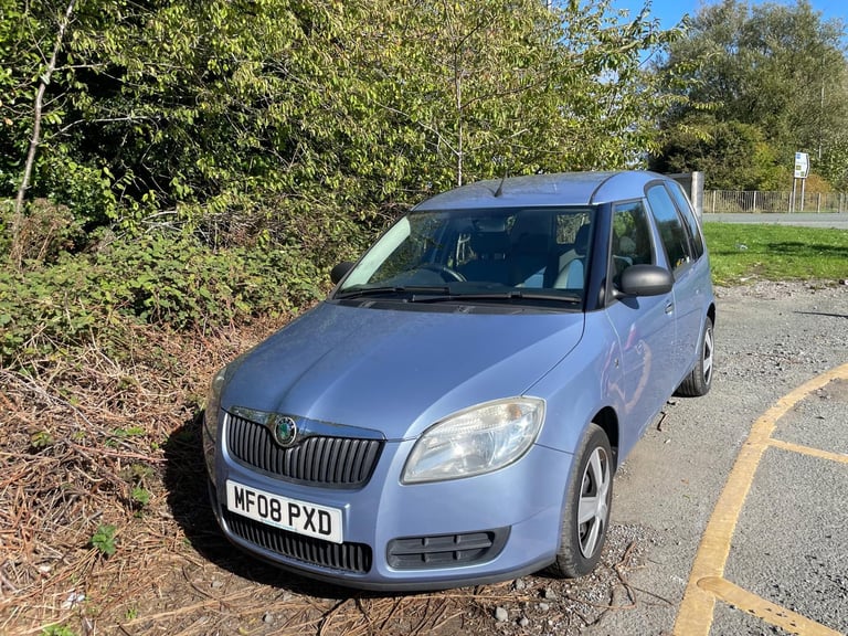 SKODA ROOMSTER 1.2 HTP PETROL MPV 08 REG SERVICE HISTORY MOT JANUARY 31ST 2026 LOW INSURANCE 45+MPG