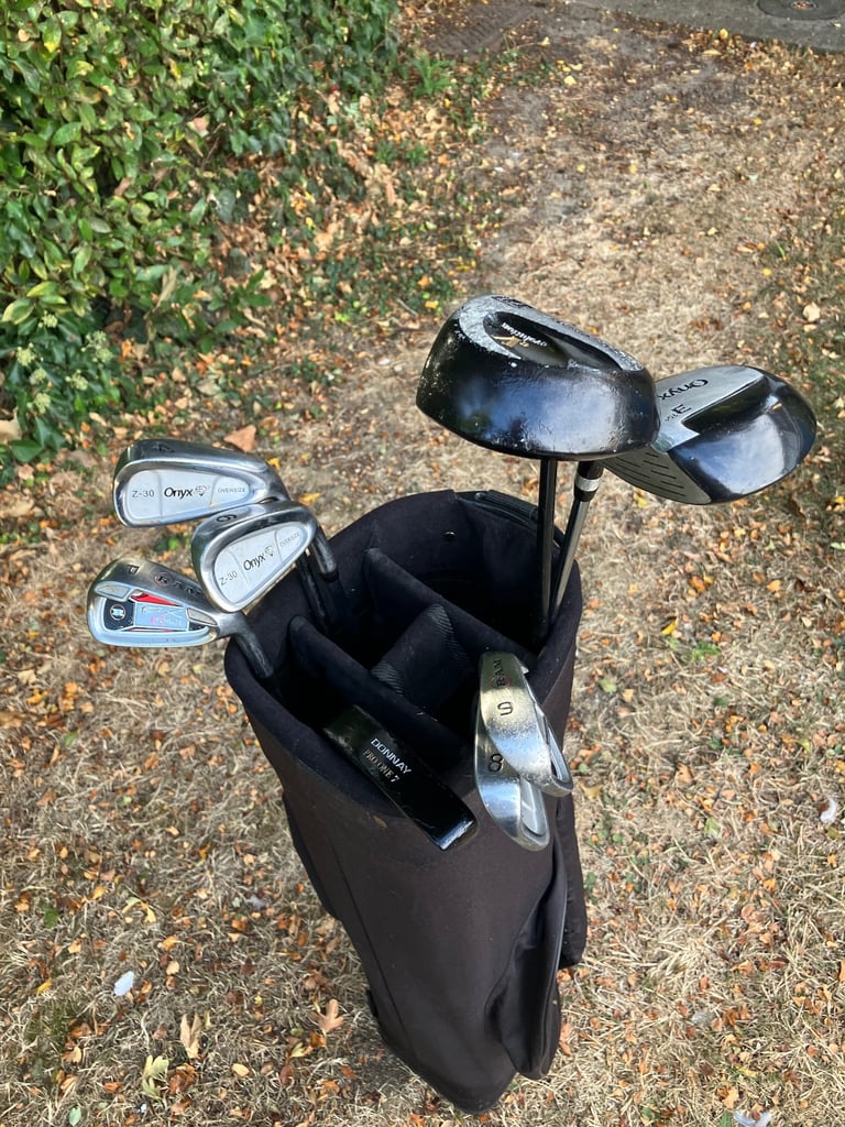 Men’s Golf Clubs Half Set Ideal Starter Set With Cart Bag Carry Strap