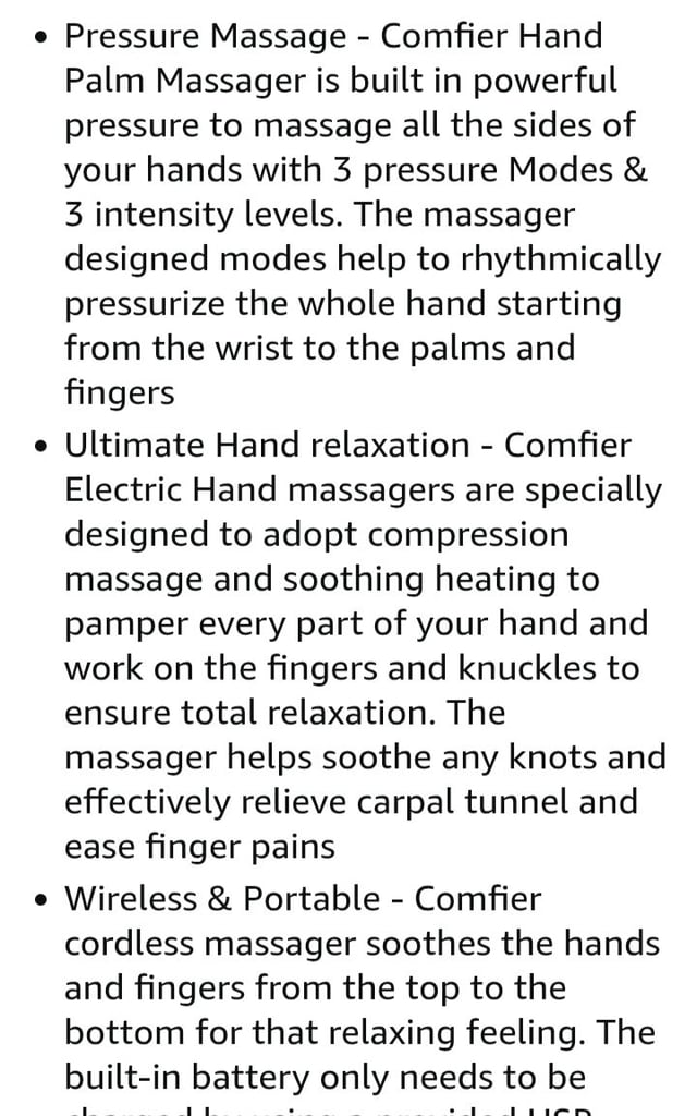 Used once Comfier hand massager