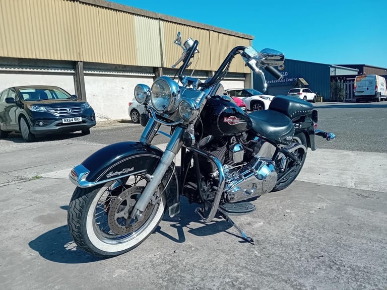 2003 54 HARLEY DAVIDSON HERITAGE SOFTAIL 1745 BLACK VANCE  HINES LONG SHOTS CRUI