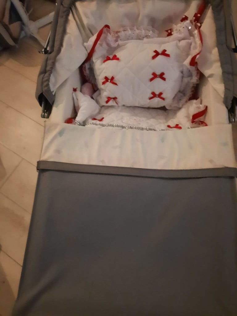 image for Silver cross dolls pram, vintage