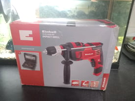 Einhell impact corded drill in box&drill bits like new 