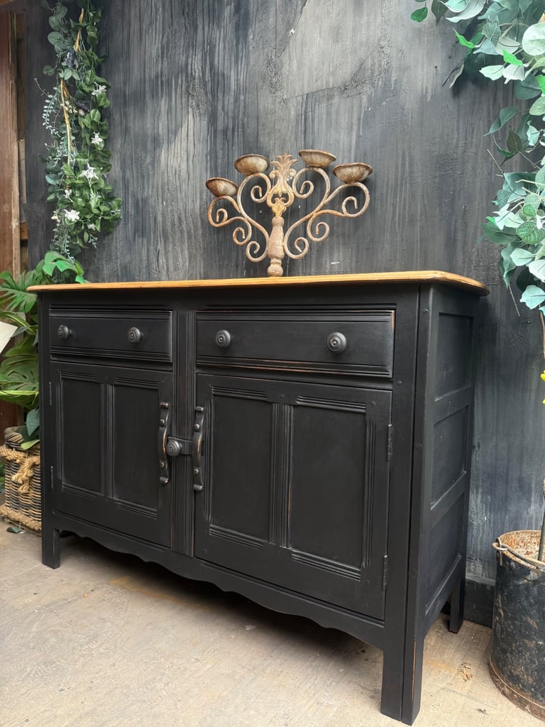 Gothic style mid century sideboard dresser buffet