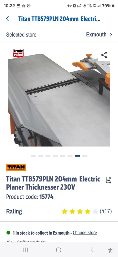 Titan planer thicknesser .