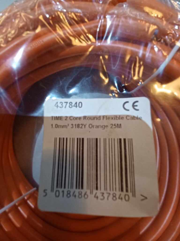 image for New sealed time 2 core round flexible cable 