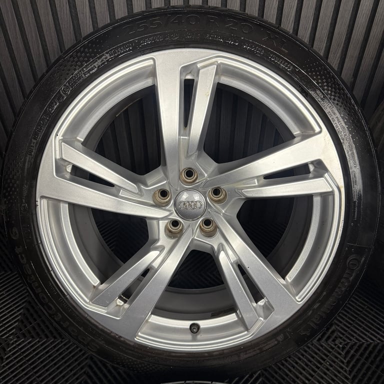 20'' GENUINE AUDI A7 S LINE 5 DOUBLE SPLIT SPOKE A8 ALLOY WHEELS ALLOYS TYRES