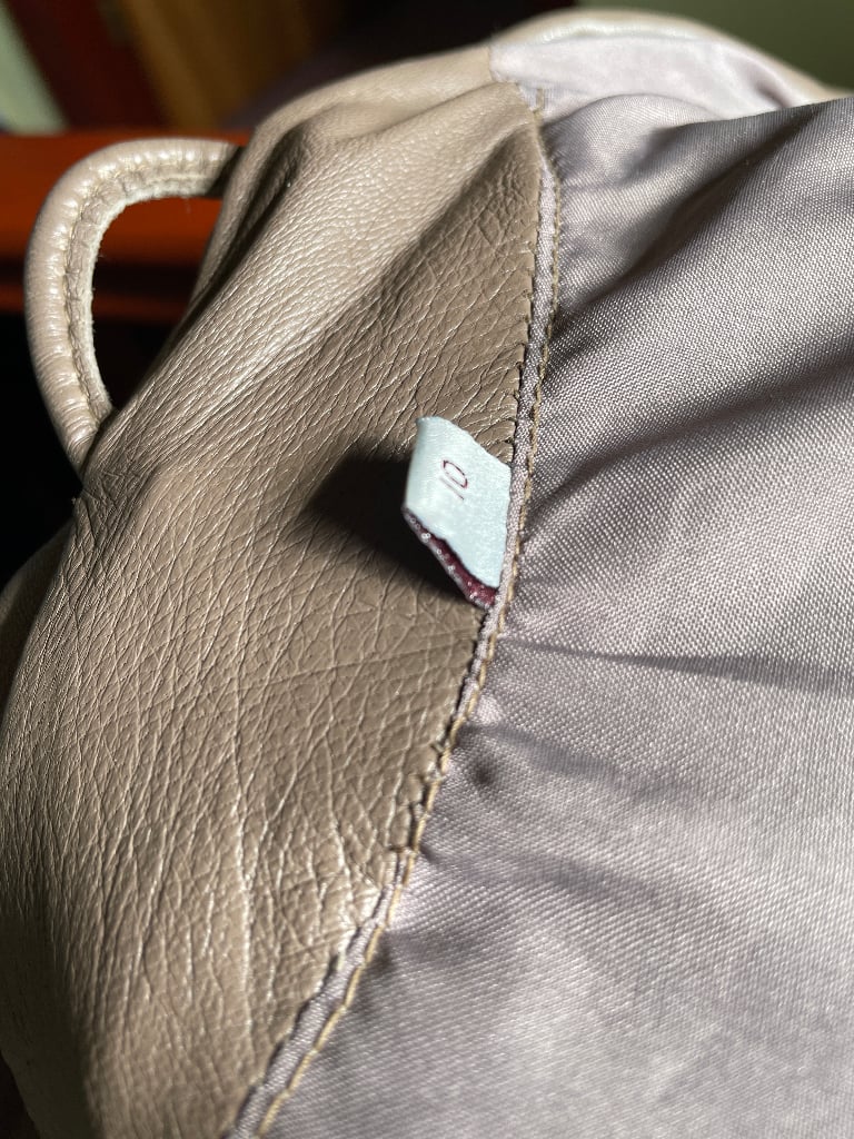 Ladies Vintage Taupe Coloured Leather Jacket