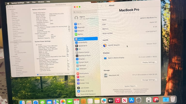 MacBook Pro 13" Space Grey (A2338, M2) – 8GB RAM, 512GB SSD, Excellent Condition