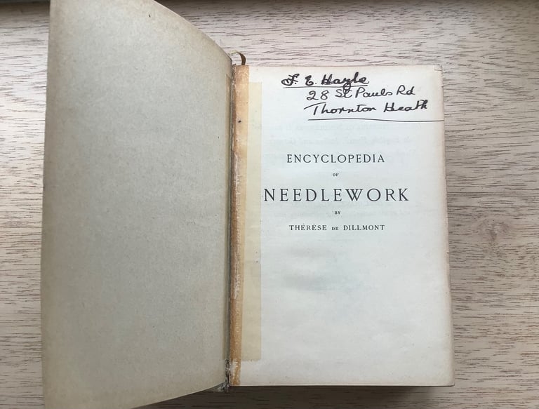 Vintage Sewing book: DMC/de Dillmont Encyclopedia of Needlework
