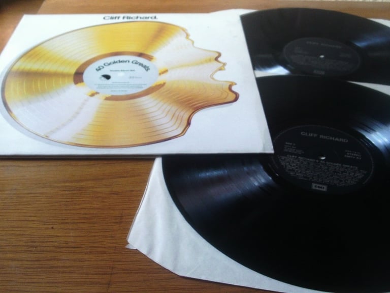 Cliff Richard 40 Golden Greats - double vinyl set with poster 