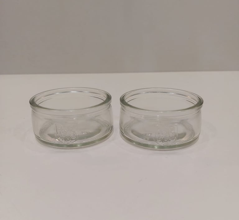 image for Pots & Co clear glass containers pots / ramekins x2