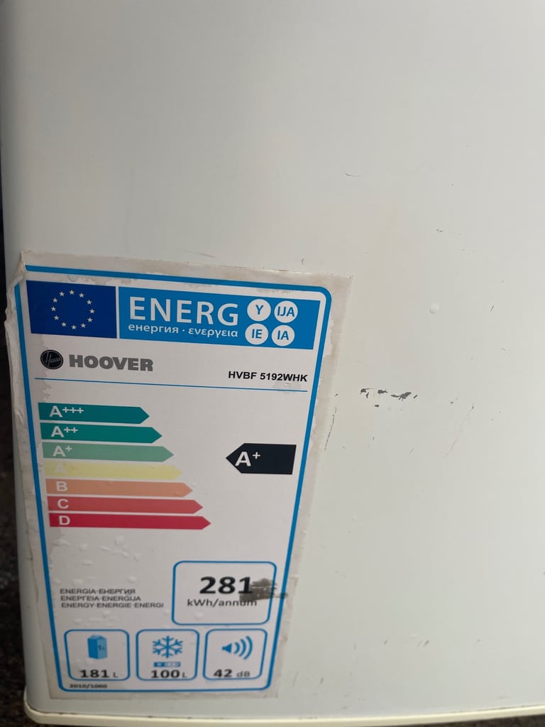 HOOVER TALL FROST FREE FRIDGE FREEZER LED LIGHT FREE DELIVERY 🚚 