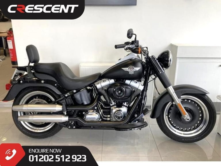 HARLEY DAVIDSON FLSTFB FATBOY SOFTAIL 2014 - LOW MILES - SUNDOWNER SEAT - SISSY 