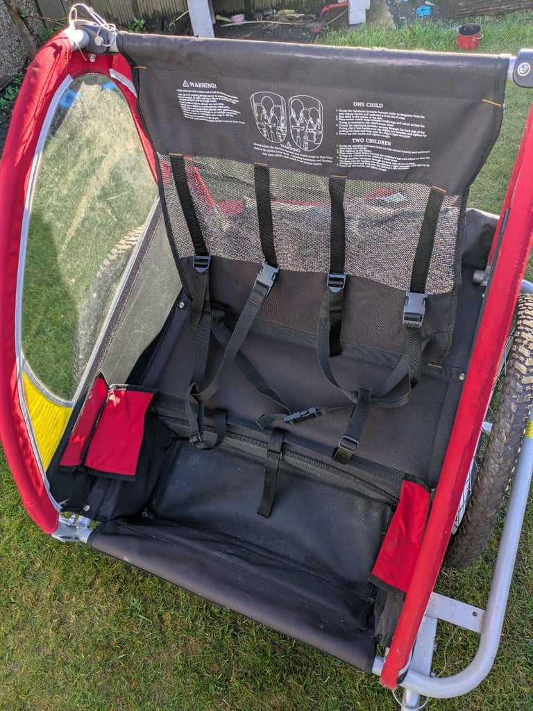Double kids bike trailer