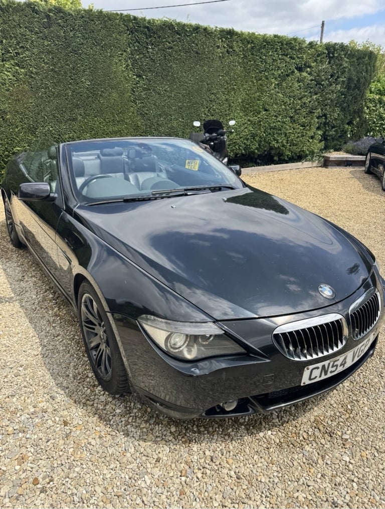 image for BMW 645CI Convertible in Stunning Black Metallic with Full Black Leather ULEZ 