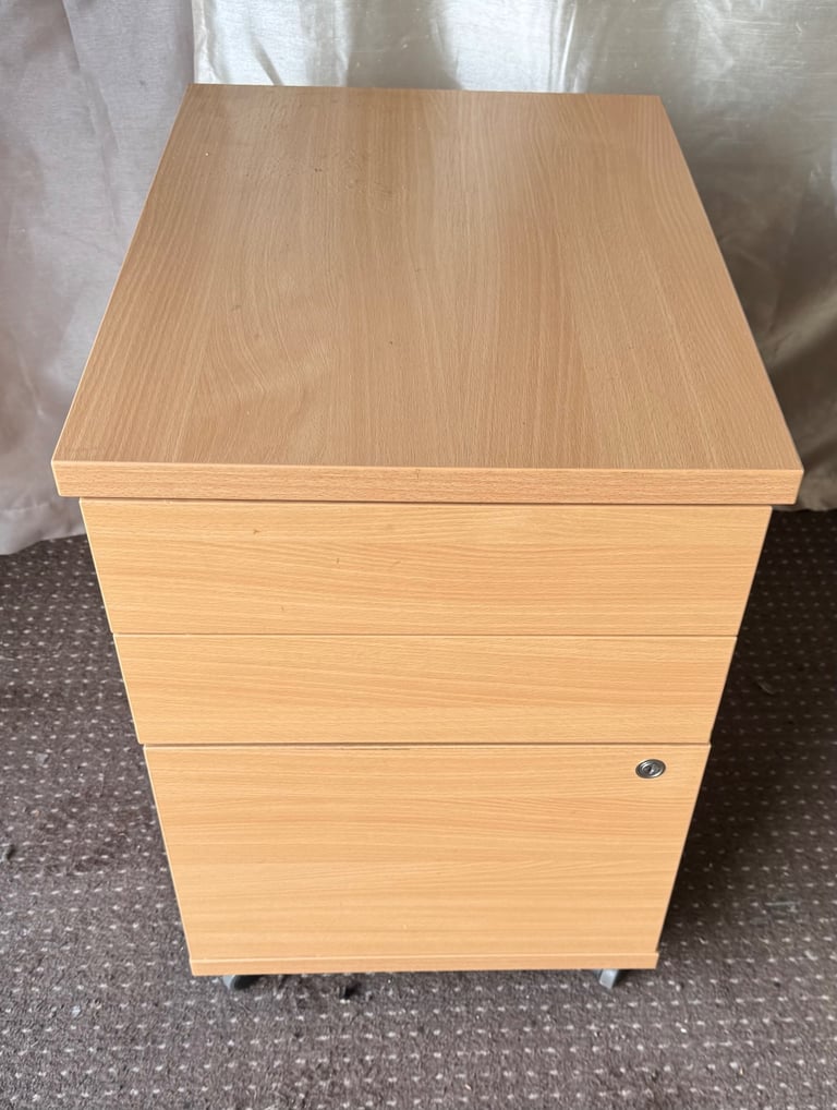 image for Wooden 3 drawer filing cabinet  Can deliver 