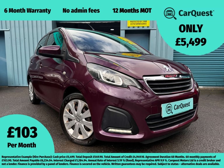 image for 2015 Peugeot 108 1.0 Active 5dr HATCHBACK PETROL Manual