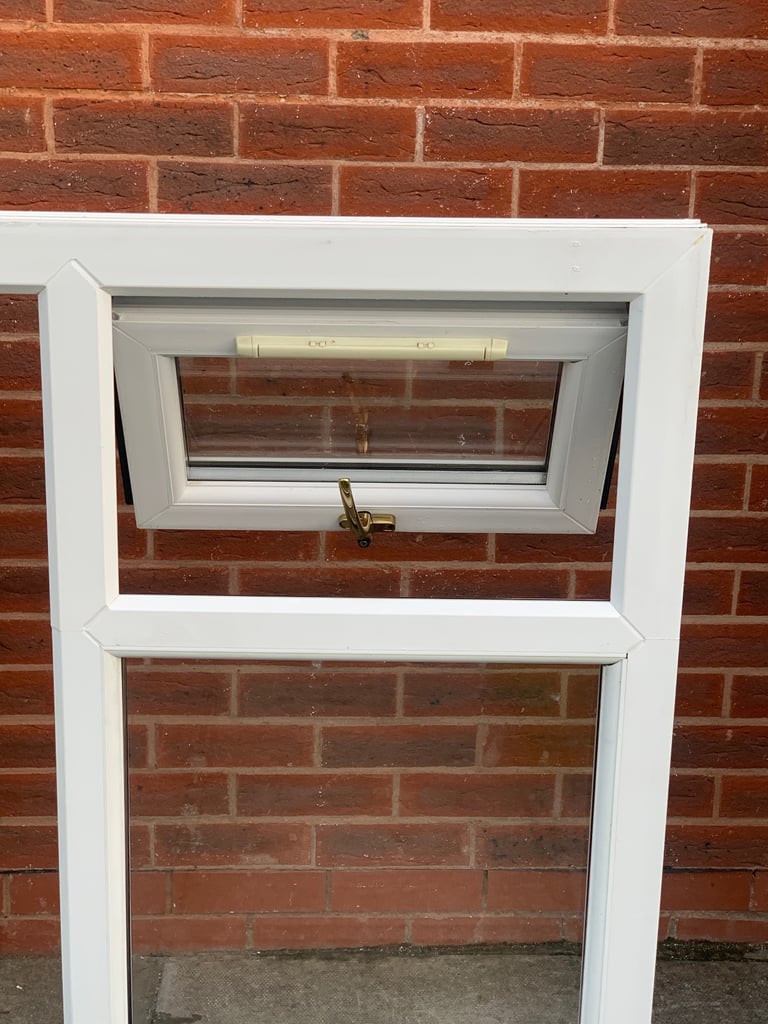 UPVC DOUBLE GLAZED WINDOW WITH SIDE & TOP OPENERS 118.5cm W 113cm H Can Deliver