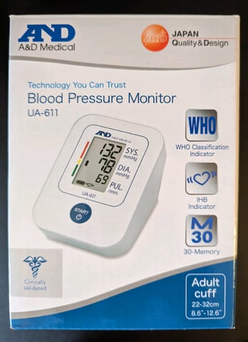 Blood Pressure Monitor A&D UA-611 Adult Cuff 22-32cm | in Leamington Spa,  Warwickshire | Gumtree