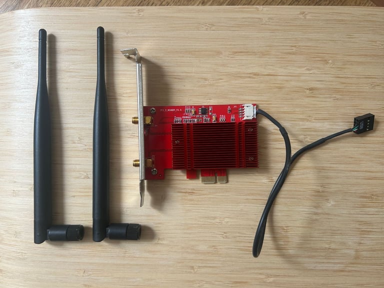 image for Intel AX200NGW WiFi 6 Bluetooth Dual Band 2.4GHz 5GHz M.2 in PCIe card & antenna