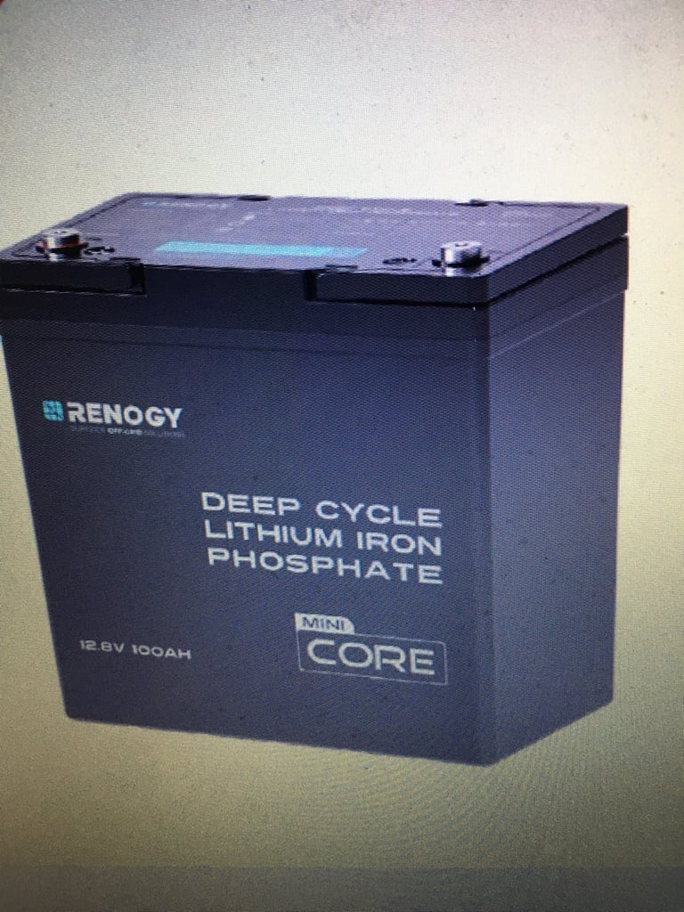 image for 2 x RENOGY MINI CORE 100AH LIFEPO4 LITHIUM LEISURE CAMPER BATTERY 