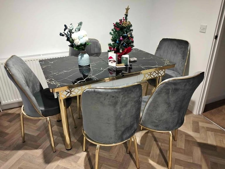 image for Dining Table with 4 or 6 chairs.