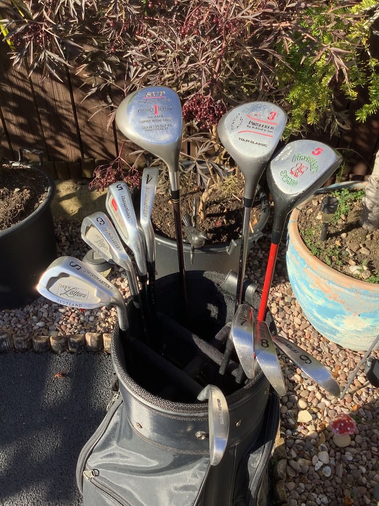 Set of John Letters graphite golf clubs, in a lovely Donnay golf bag. 