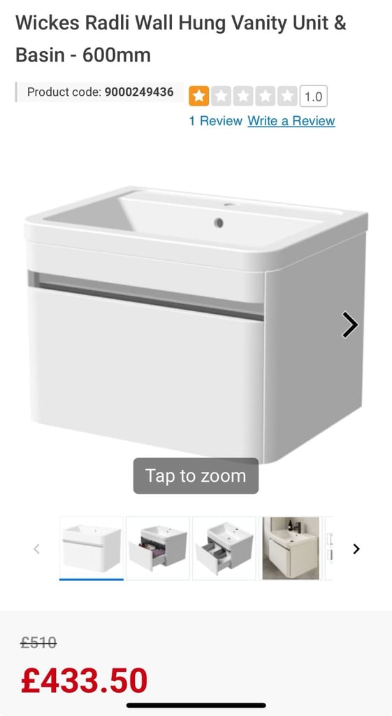 Brand new Vanity unit & basin 