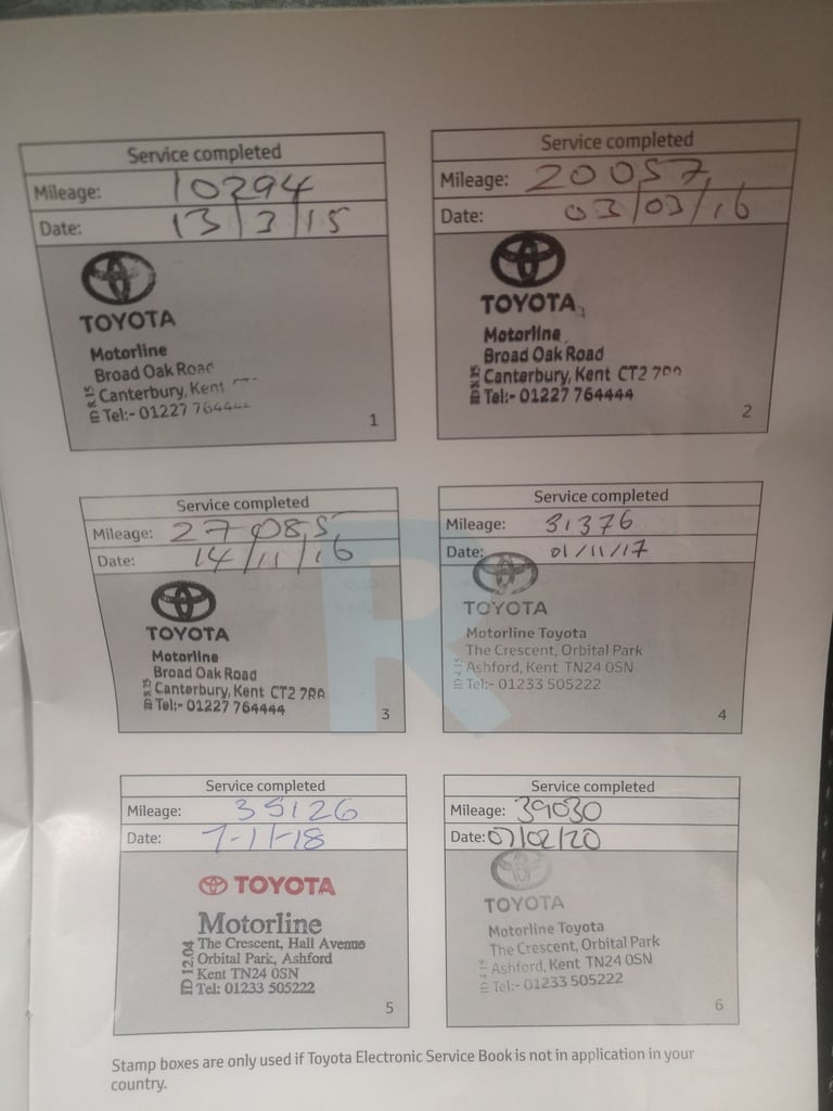 Toyota, AURIS Full Service Lowest Price 