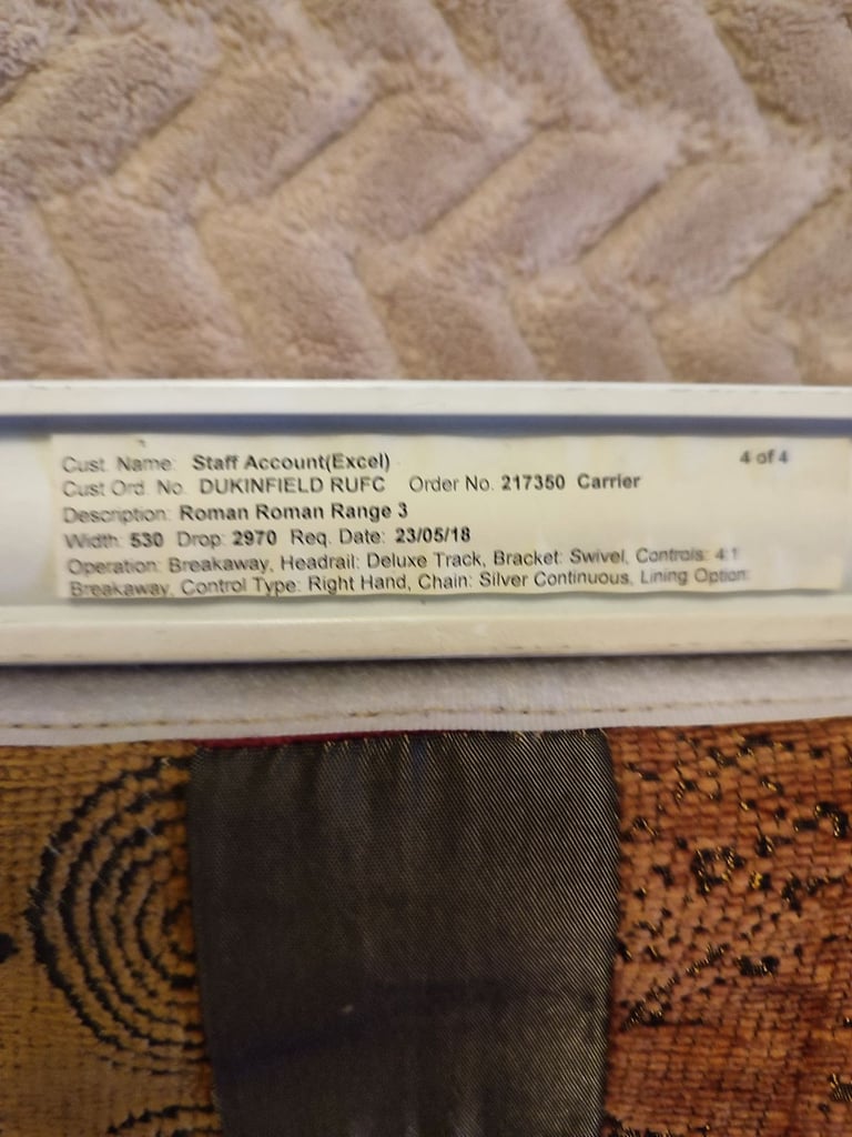 Moroccan style Bay window Roman blinds drop max 3m