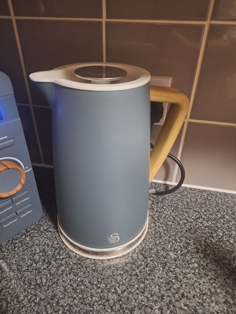 Toaster, kettle and microwave set