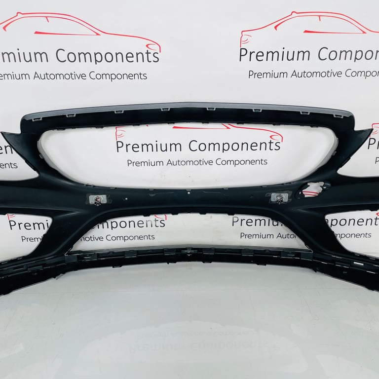 Mercedes C Class Front Bumper Skin Genuine Grey W205 Amg Line 2014 - 2018 [am1]