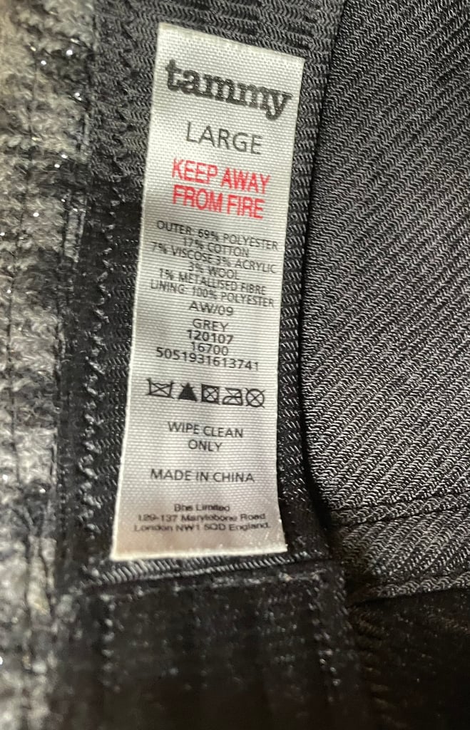 Lovely Black and grey check hat with bit of silver sparkle