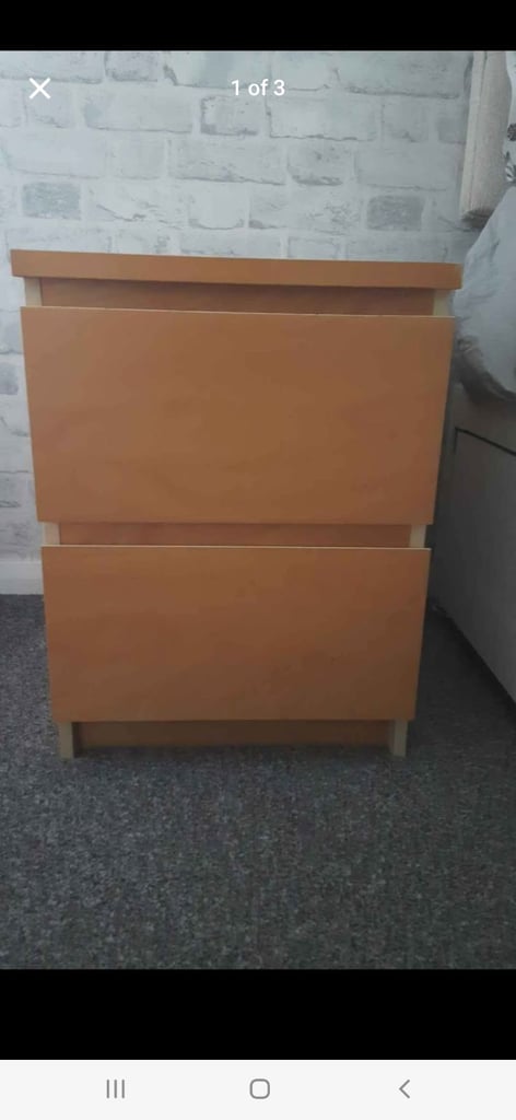 RSSERVED-Set of 2 ikea bedisde drawers