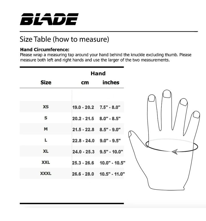 Blade motorbike gloves sz med